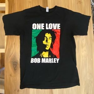 Joy Medium Black T-Shirt Bob Marley